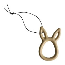 DBKD Sprinkle rabbit paashanger 8 cm, Shiny yellow< Paasdecoratie
