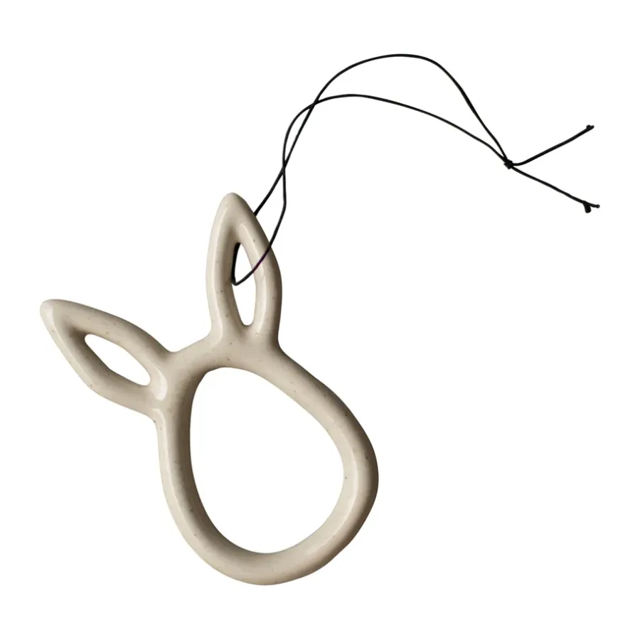 DBKD Sprinkle rabbit paashanger 8 cm, Vanilla< Paasdecoratie