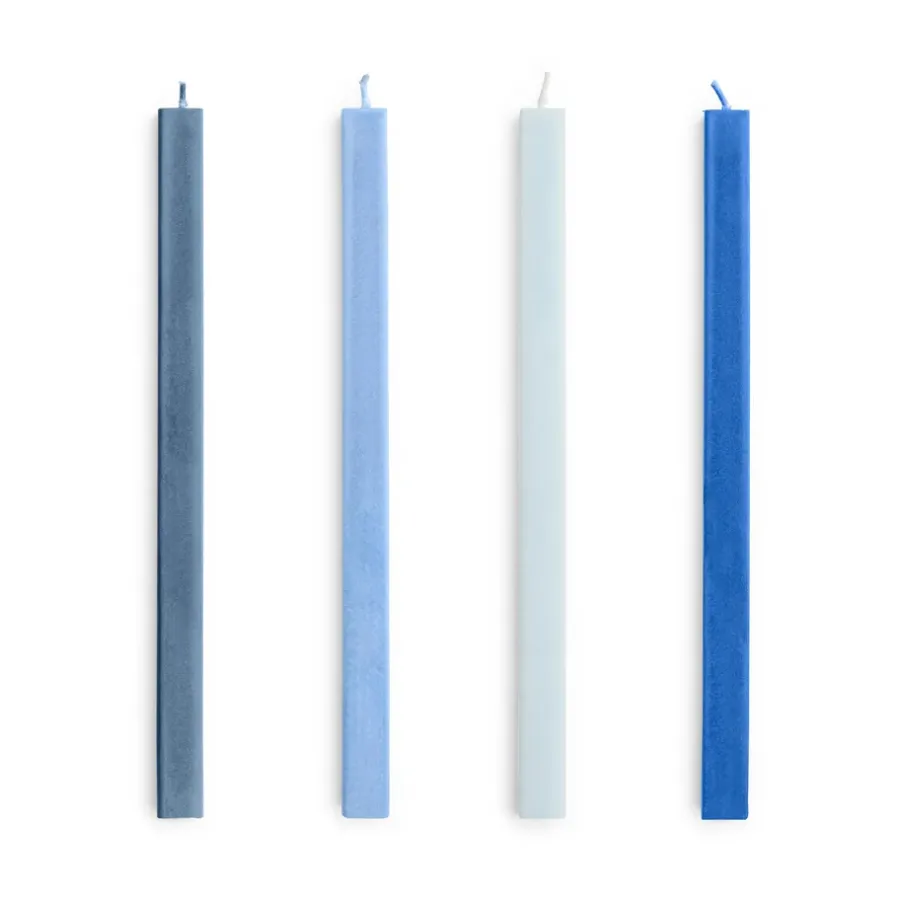 HAY Square Candle kaarsen mix 4-pack, Blues< Kaarsen