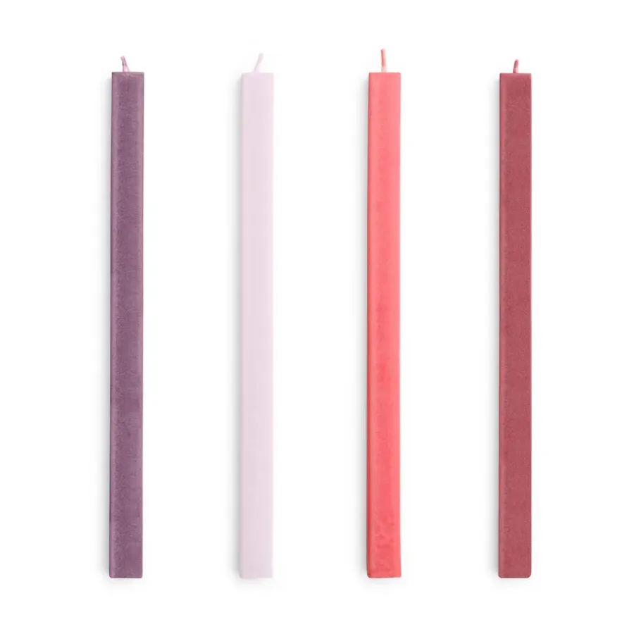 HAY Square Candle kaarsen mix 4-pack, Reds-bordeaux< Kaarsen