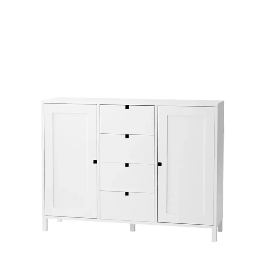 1898 Square dressoir, wit< Ladekasten & Dressoirs