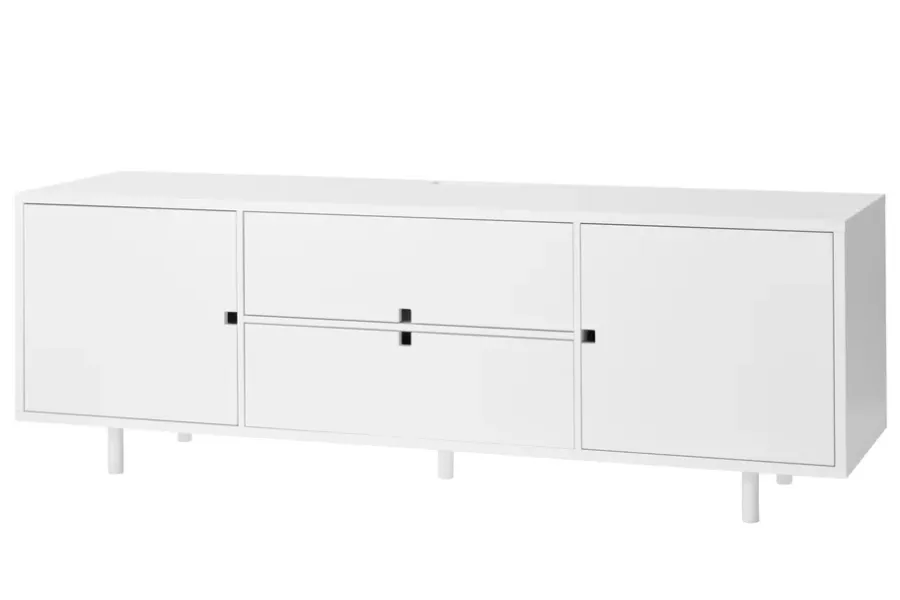 1898 Square tv-meubel, Wit< Tv- & Mediameubels|Ladekasten & Dressoirs