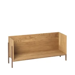 Kristina Dam Studio Stack plank, oak, single, donkergeoliede walnoothouten poten< Planken & Planksystemen