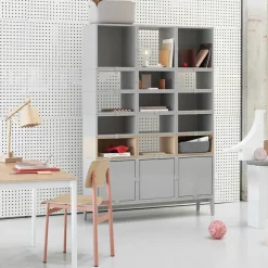 Muuto Stacked 2.0 kast met achterwand - klein, eiken< Planken & Planksystemen