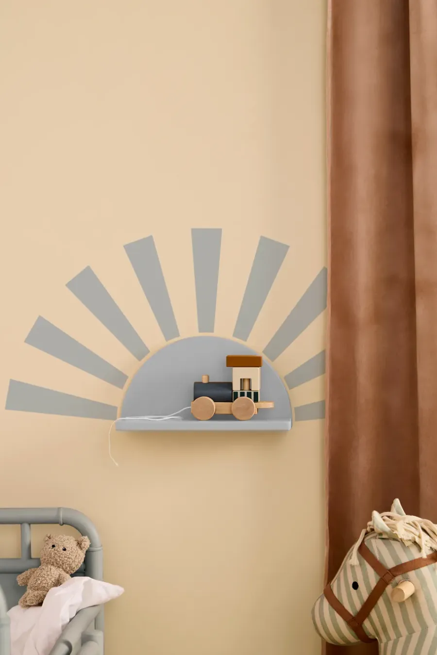 Kid's Concept Star plank cirkel incl stickers, Blauw< Opbergoplossingen Voor De Kinderkamer