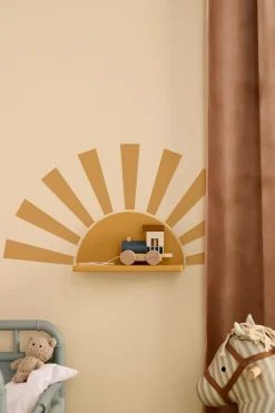 Kid's Concept Star plank cirkel incl stickers, Mosterd< Opbergoplossingen Voor De Kinderkamer