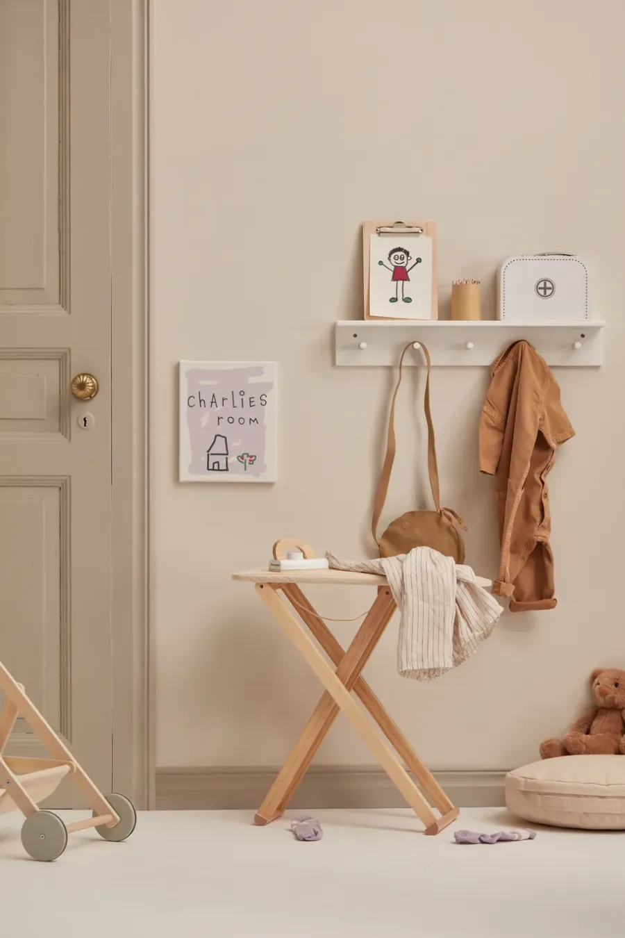 Kid's Concept Star plank met haken, Wit< Haken & Hangers