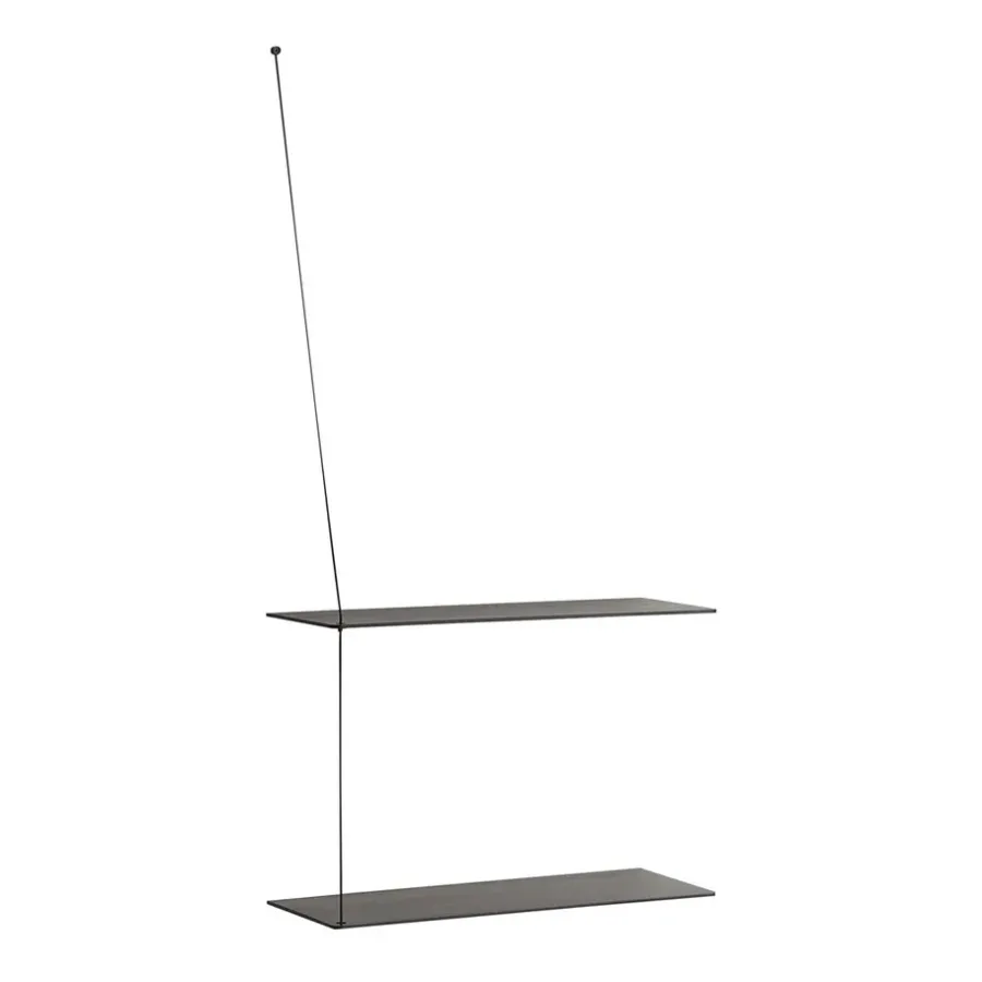 Woud Stedge plank 60 cm, Zwartgeschilderd essenhout< Planken & Planksystemen
