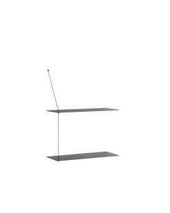 Woud Stedge plank 60 cm, Zwartgeschilderd essenhout< Planken & Planksystemen
