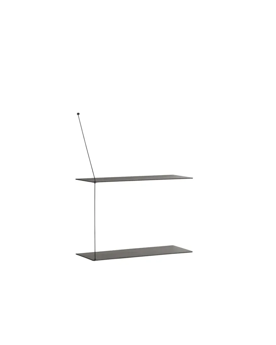 Woud Stedge plank 60 cm, Zwartgeschilderd essenhout< Planken & Planksystemen