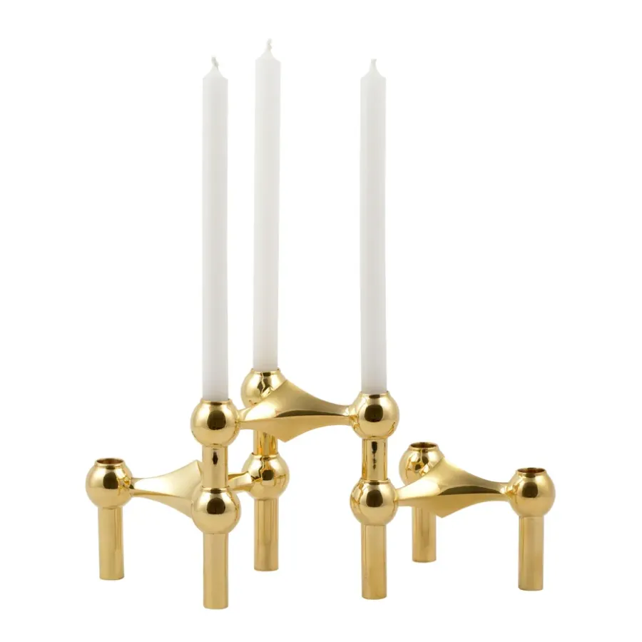 STOFF Nagel kandelaar 3-pack, messing< Kandelaars