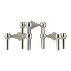 STOFF Nagel kandelaar 3-pack, Geborsteld chroom< Kandelaars