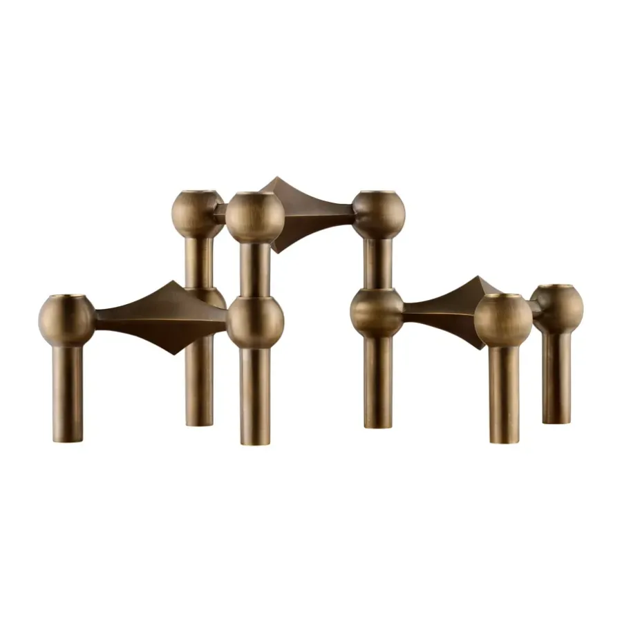 STOFF Nagel kandelaar 3-pack, Bronzed brass< Kandelaars