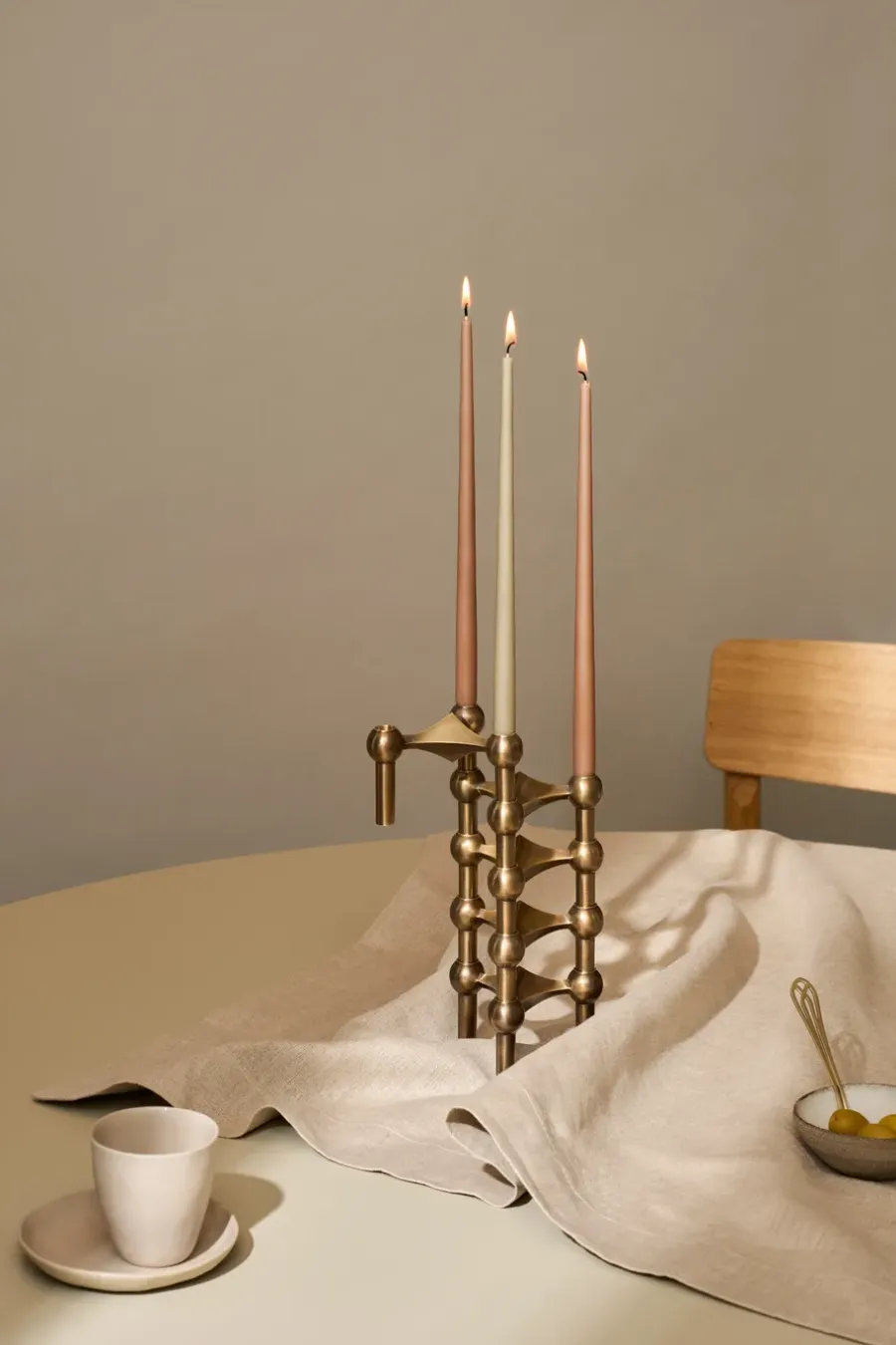 STOFF Nagel kandelaar 3-pack, Bronzed brass< Kandelaars