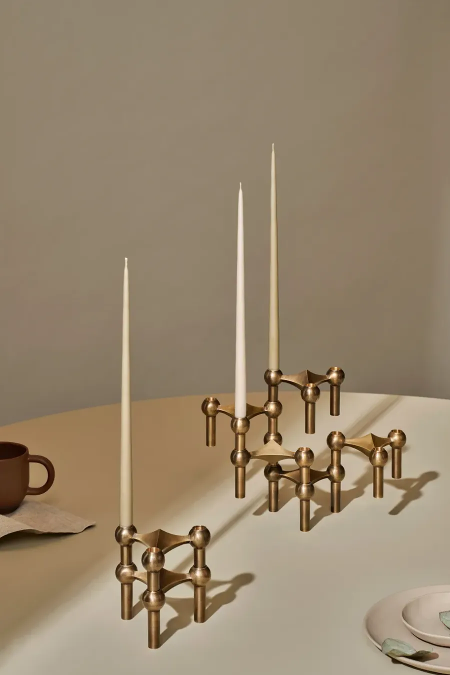 STOFF Nagel kandelaar 3-pack, Bronzed brass< Kandelaars