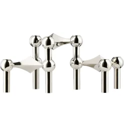 STOFF Nagel kandelaar 3-pack, chroom< Kandelaars