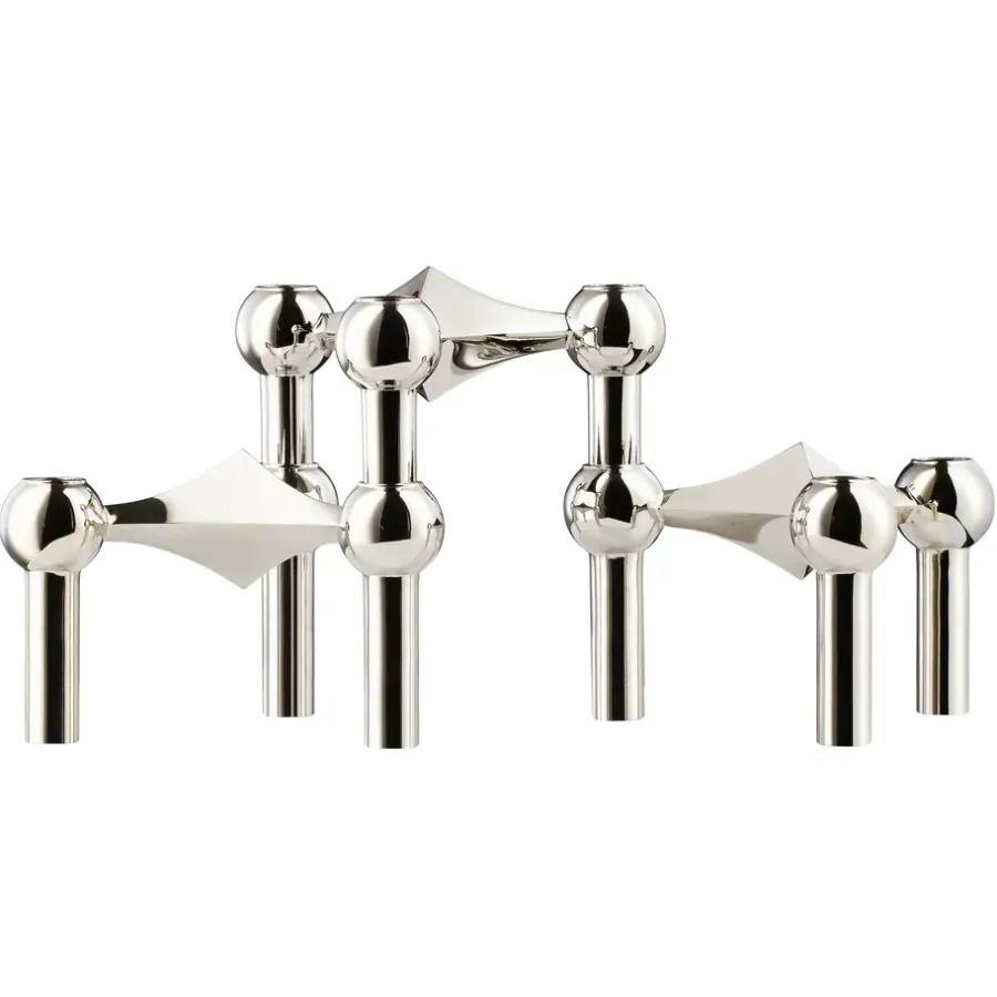 STOFF Nagel kandelaar 3-pack, chroom< Kandelaars
