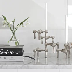 STOFF Nagel kandelaar 3-pack, chroom< Kandelaars