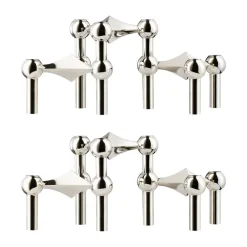 STOFF Nagel kandelaar 3-pack, chroom< Kandelaars