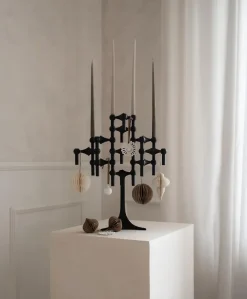 STOFF Nagel kandelaar, Zwart< Kaarsenaccessoires