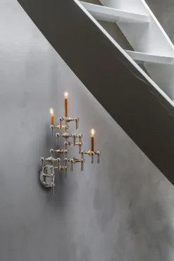 STOFF Nagel muurkandelaar, Chrome< Kandelaars