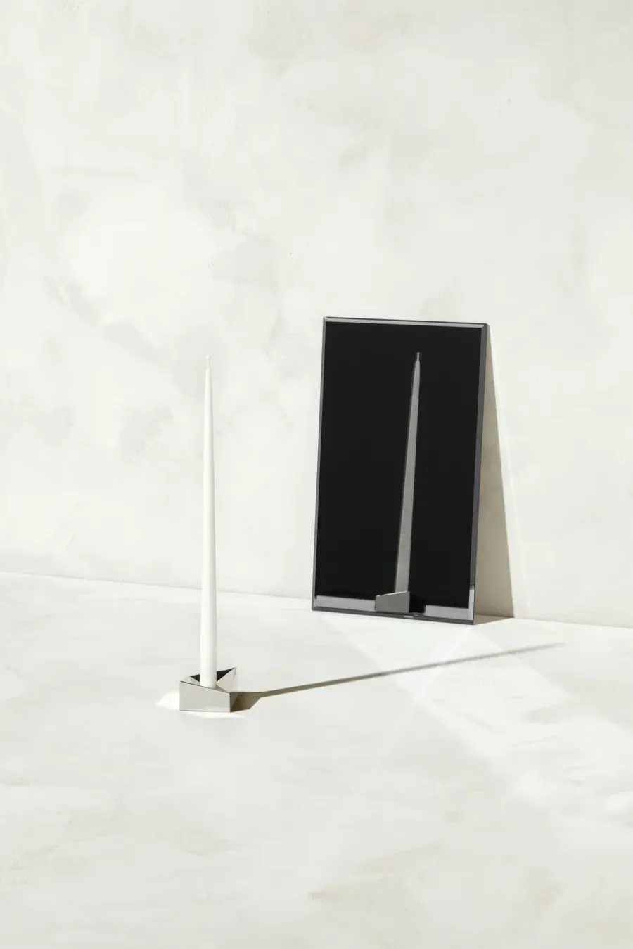 STOFF Nagel reflect kandelaar small 2,7 cm, Chroom< Kandelaars