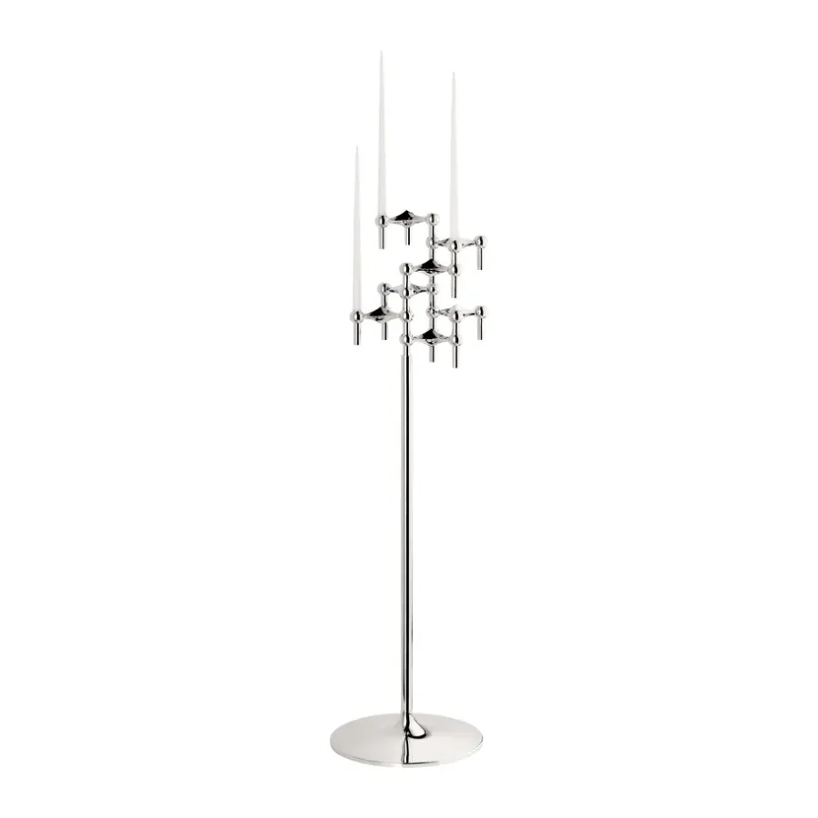 STOFF Nagel vloerstandaard 70 cm, Chrome< Kandelaars