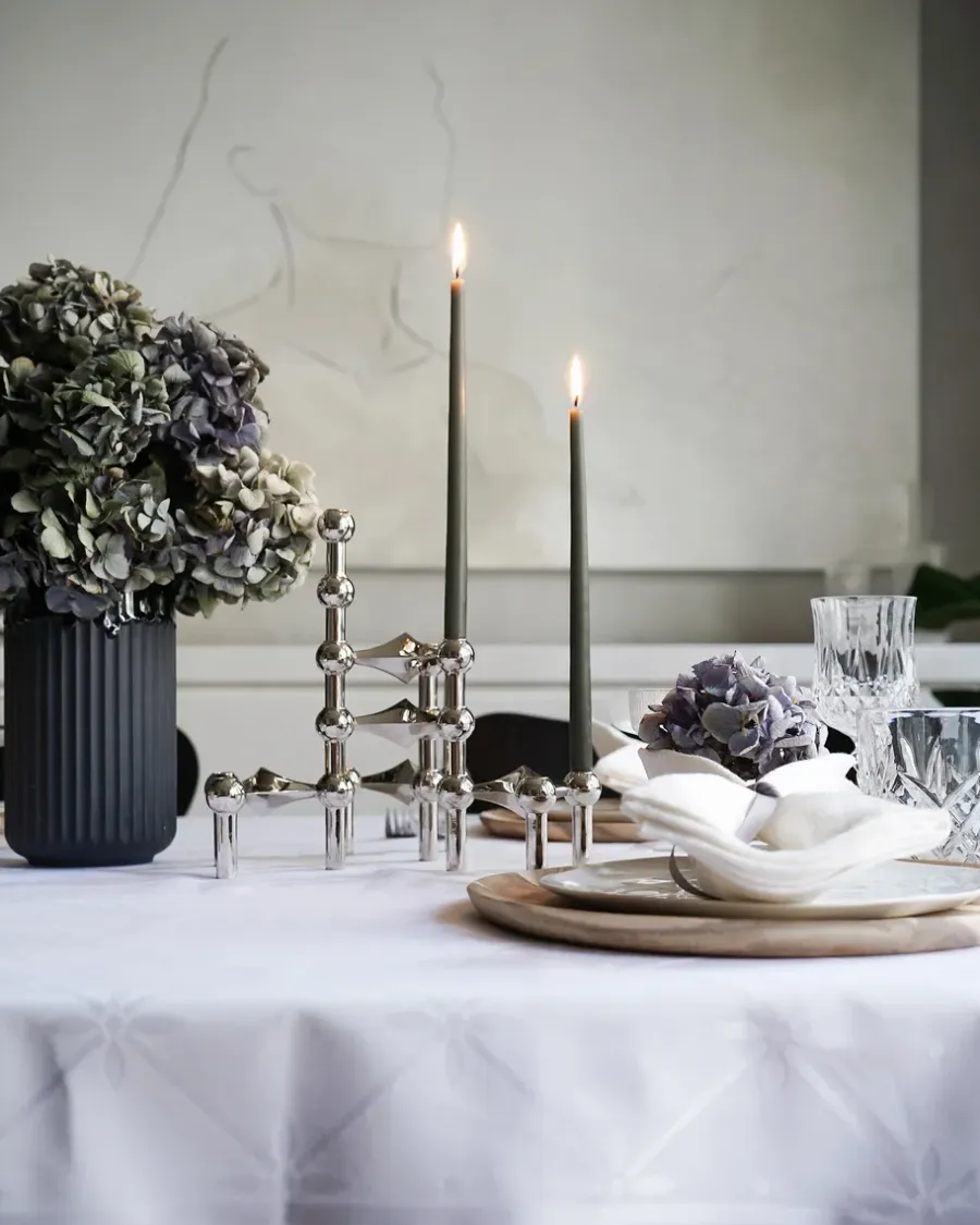 STOFF taps toelopende kaars by ester & erik 6-pack, Dusty green< Kaarsen