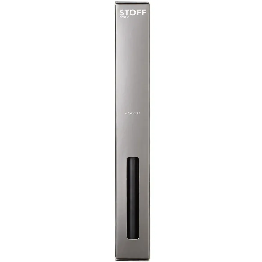 STOFF taps toelopende kaars by ester & erik 6-pack, Black< Kaarsen