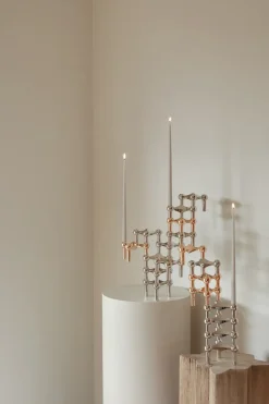 STOFF taps toelopende kaars by ester & erik 6-pack, Sand< Kaarsen