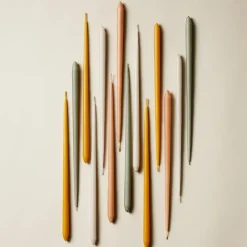 STOFF taps toelopende kaars by ester & erik 6-pack, Sand< Kaarsen