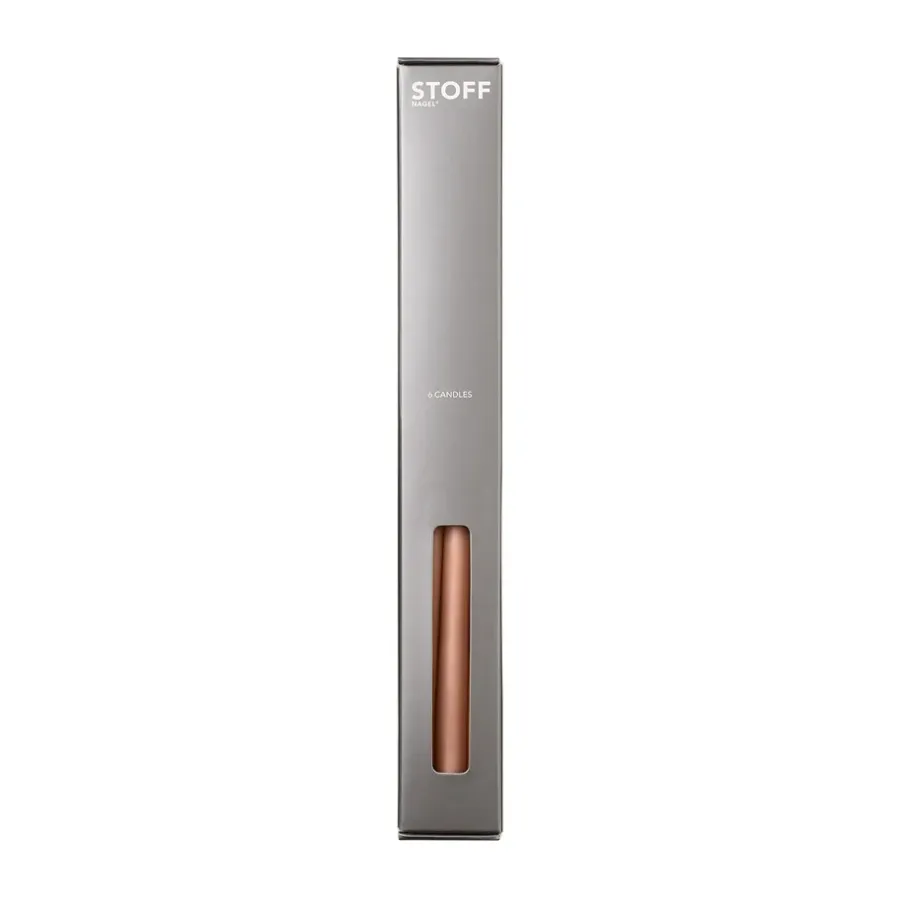STOFF taps toelopende kaars by ester & erik 6-pack, Dusty rose< Kaarsen