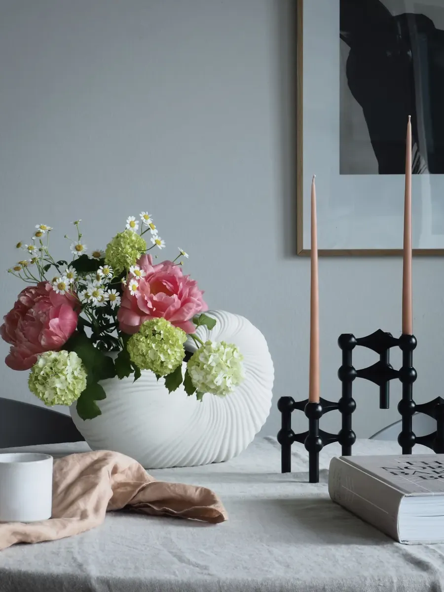 STOFF taps toelopende kaars by ester & erik 6-pack, Dusty rose< Kaarsen