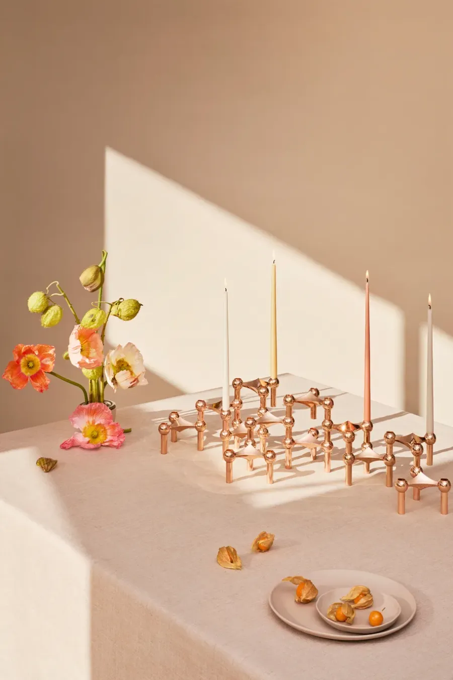 STOFF taps toelopende kaars by ester & erik 6-pack, Dusty rose< Kaarsen