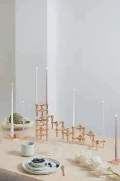 STOFF taps toelopende kaars by ester & erik 6-pack, Dusty rose< Kaarsen
