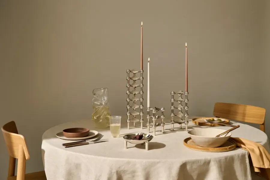 STOFF taps toelopende kaars by ester & erik 6-pack, Zacht bruin< Kaarsen