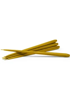 STOFF taps toelopende kaars by ester & erik 6-pack, Mustard< Kaarsen