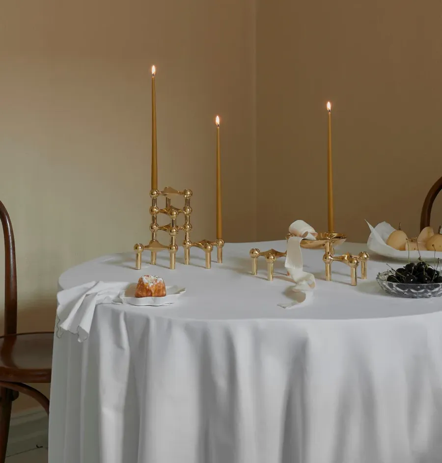 STOFF taps toelopende kaars by ester & erik 6-pack, Mustard< Kaarsen
