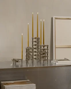 STOFF taps toelopende kaars by ester & erik 6-pack, Mustard< Kaarsen