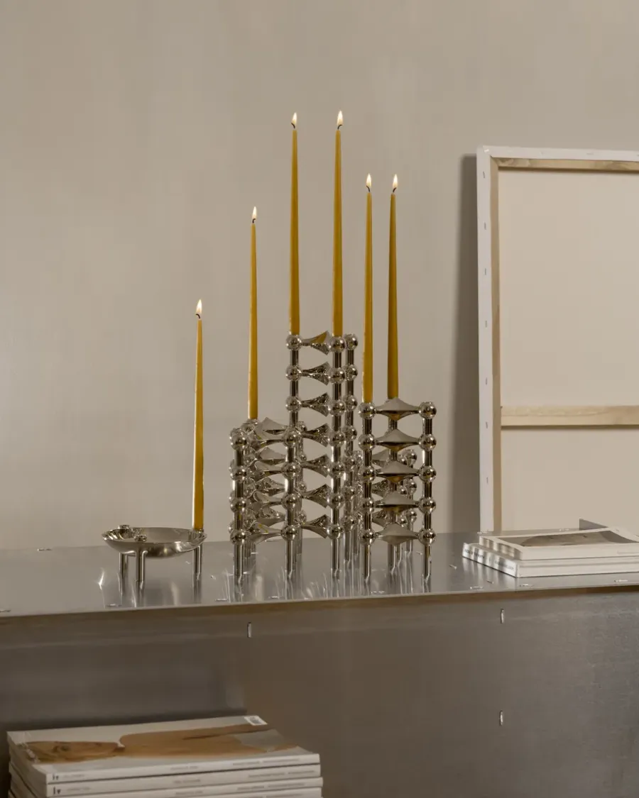 STOFF taps toelopende kaars by ester & erik 6-pack, Mustard< Kaarsen