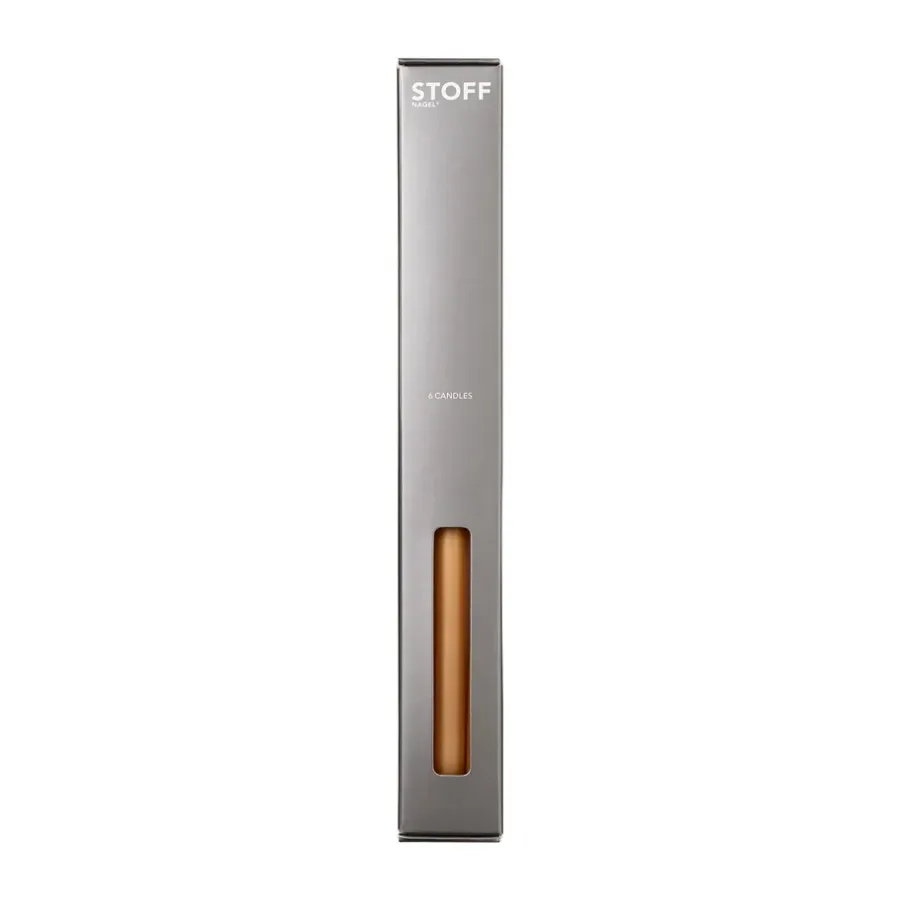 STOFF taps toelopende kaars by ester & erik 6-pack, Amber< Kaarsen