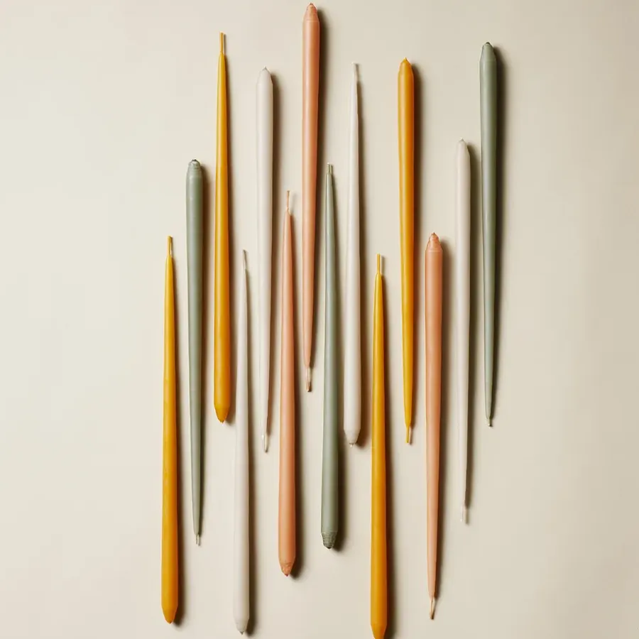 STOFF taps toelopende kaars by ester & erik 6-pack, Amber< Kaarsen