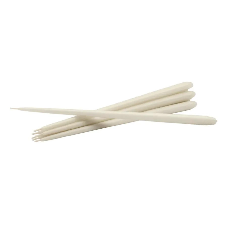 STOFF taps toelopende kaars by ester & erik 6-pack, Off-white< Kaarsen