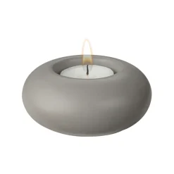 Scandi Living Stone waxinelichtjeshouder Ø9 cm, Grijs< Kaarsenhouders & Kaarsenborden