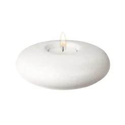 Scandi Living Stone waxinelichtjeshouder Ø13 cm, Wit< Kaarsenhouders & Kaarsenborden