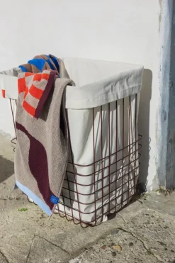 Mette Ditmer Store-it opbergmand met katoenen zak large, Wine< Opbergmanden