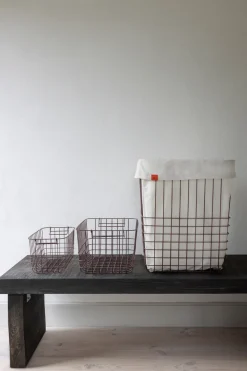 Mette Ditmer Store-it opbergmand met katoenen zak large, Wine< Opbergmanden