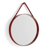 HAY Strap Mirror spiegel, Red< Ronde Spiegels|Wandspiegels