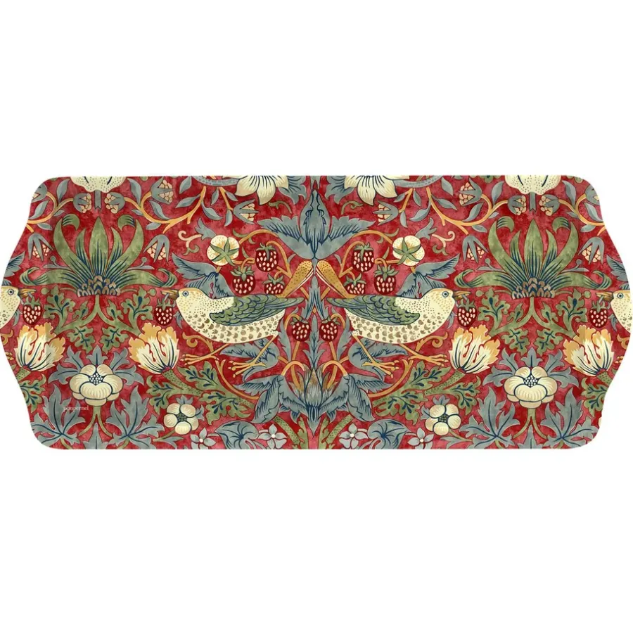 Pimpernel Strawberry Thief ontbijtdienblad, Rood< Decoratieve Accessoires|Decoratieve Dienbladen