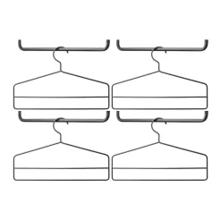 String hanger 4-pack, Zwart< Haken & Hangers|Kapstokken & Hangrekken